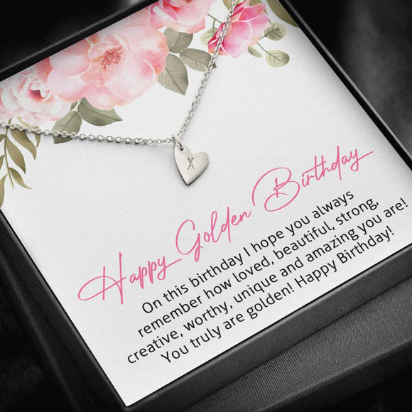 Golden Birthday Gift Necklace, Happy Golden Birthday, Personalized Birthday Gift