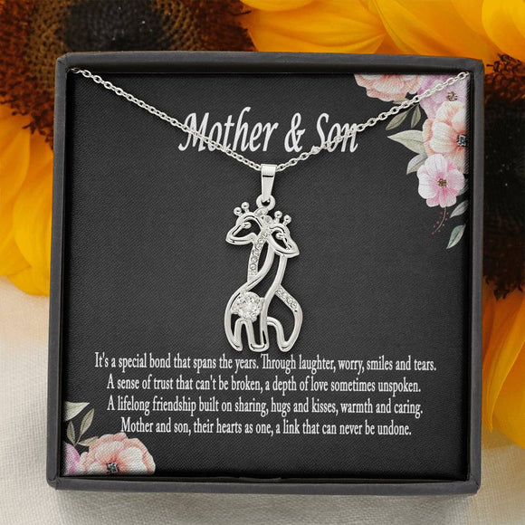 Mother and Son Necklace, Mother and Son Necklace Gift for Mom from Son