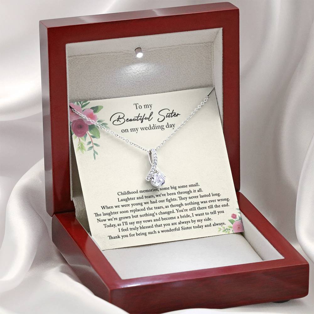 Sister Wedding Gift from Bride, Sister of the Bride Necklace, Sister Wedding Gift, Thank you Gift to Sister Maid of Honor, Matron of Honor