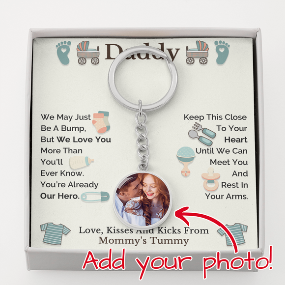 Daddy To Be Gift From Twin Baby Bump, Twin Baby Gift for New Dad, Pregnancy Scan Keychain, Sonogram Keychain for Daddy, Ultrasound Gift